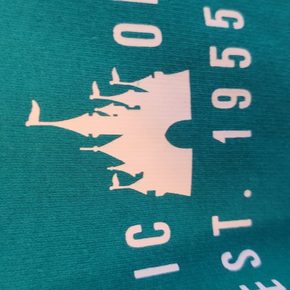 Disneyland Castle Teal Hoodie, L - Picture 6 of 10